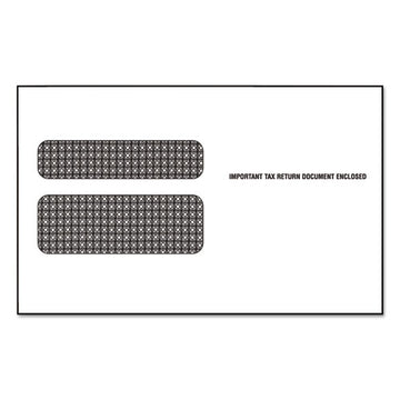 TOPS™ W-2 Laser Double Window Envelope, Commercial Flap, Gummed Closure, 5.63 X 9.5, White, 24-pack freeshipping - TVN Wholesale